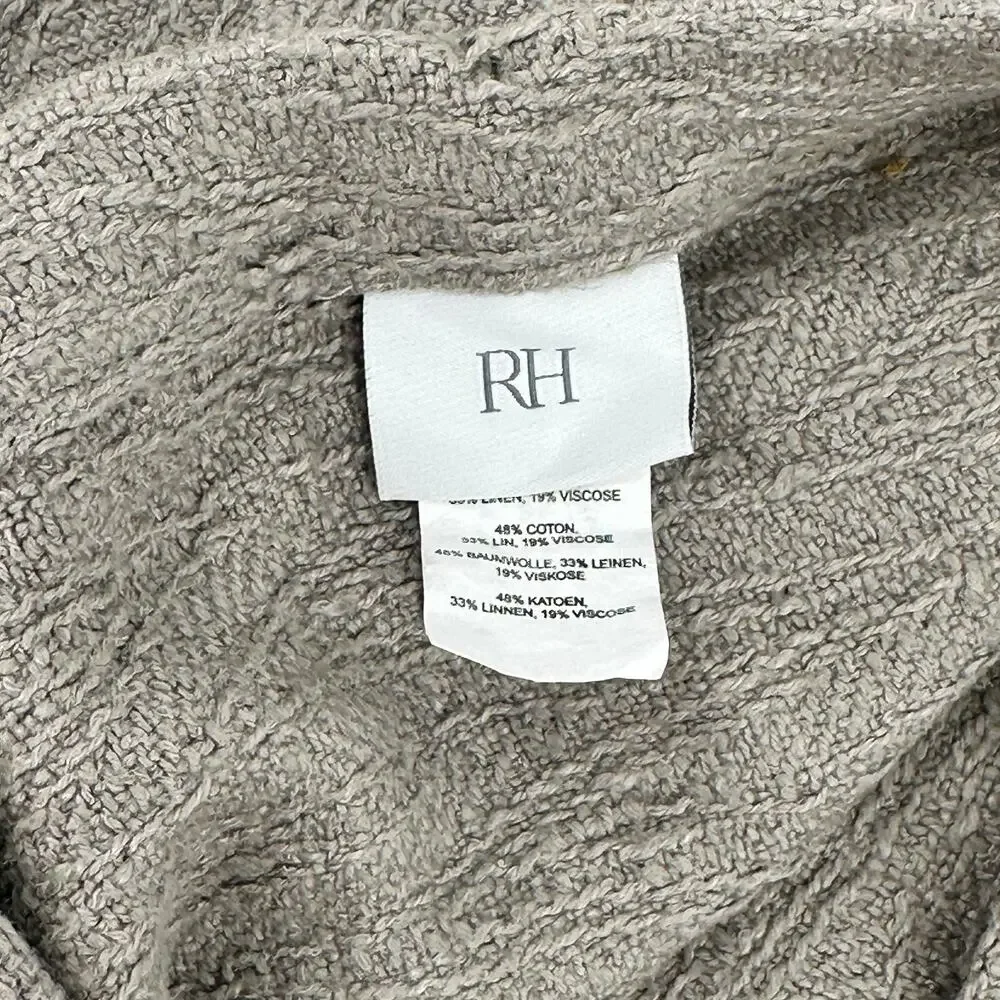 Restoration Hardware Textured Chevron Pillow Sham Lot Of 4 Standard Lumbar Fog